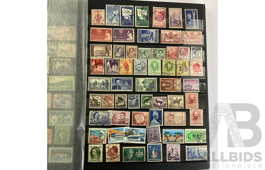 Album of Australian Stamps, Examples Spanning 1880's Prefederation Hand Cancel to 1989, Sets, Part Sets