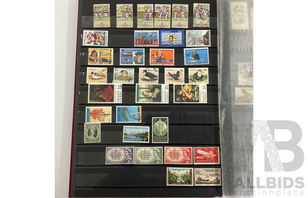 Album of Australian Stamps, Examples Spanning 1880's Prefederation Hand Cancel to 1989, Sets, Part Sets