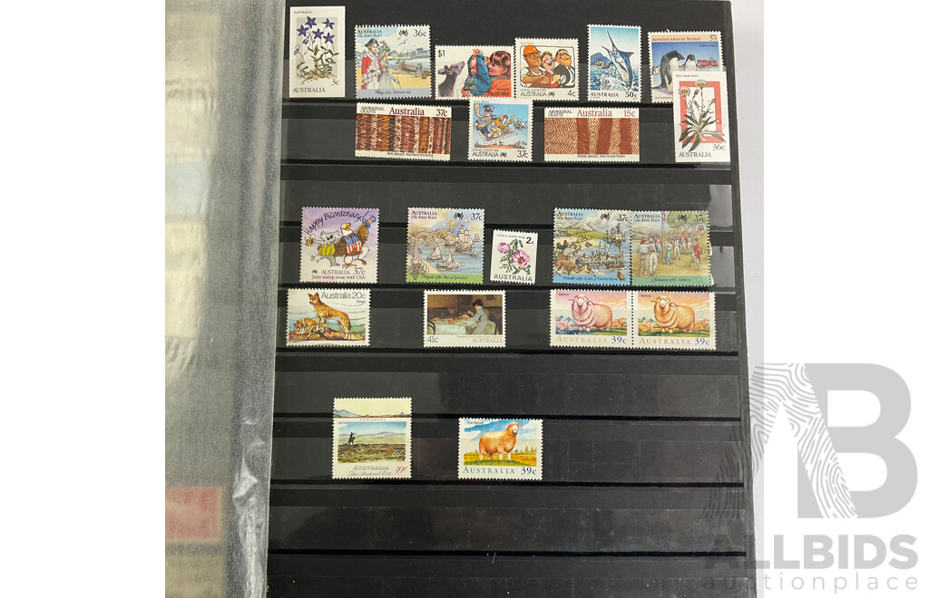 Album of Australian Stamps, Examples Spanning 1880's Prefederation Hand Cancel to 1989, Sets, Part Sets