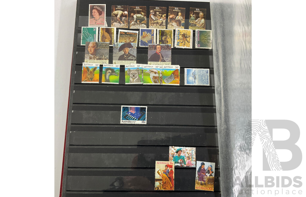 Album of Australian Stamps, Examples Spanning 1880's Prefederation Hand Cancel to 1989, Sets, Part Sets