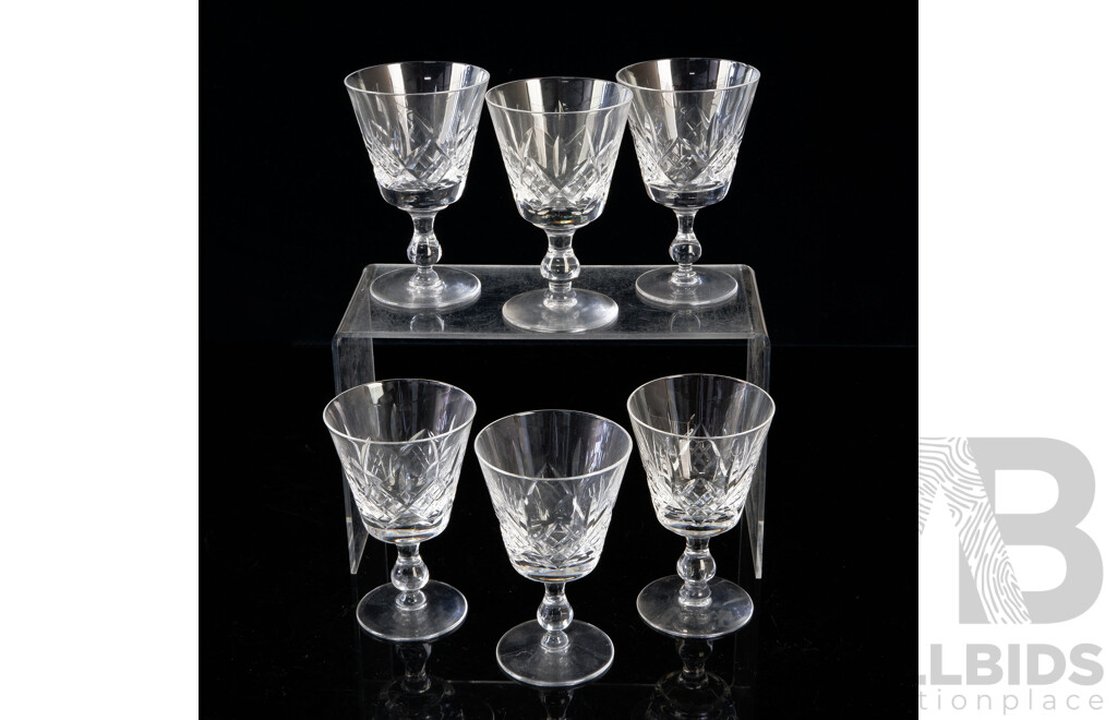 Set Six Stuart Crystal Glengarry Cambridge Wine Glasses