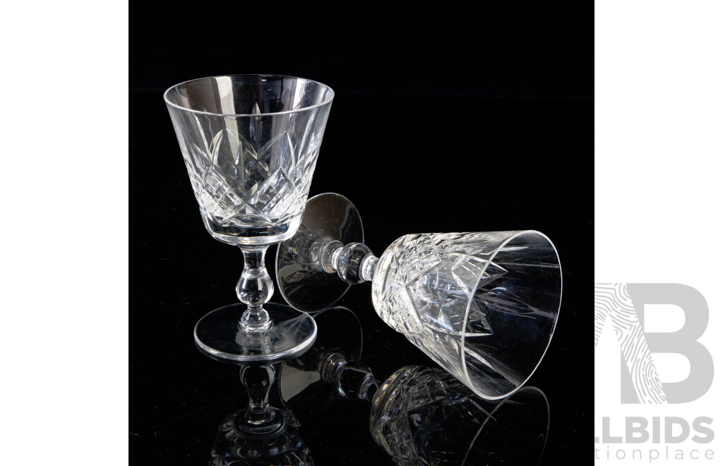 Set Six Stuart Crystal Glengarry Cambridge Wine Glasses