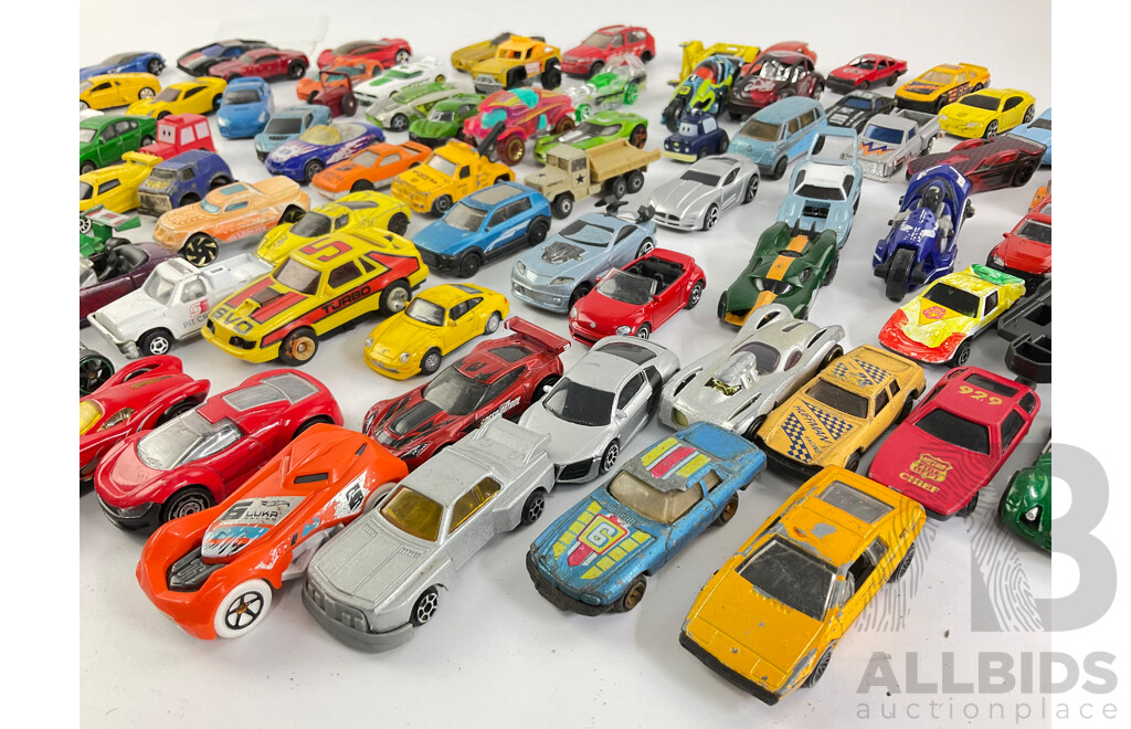 Collection of Diecast Cars Including Matchbox and Hot Wheels