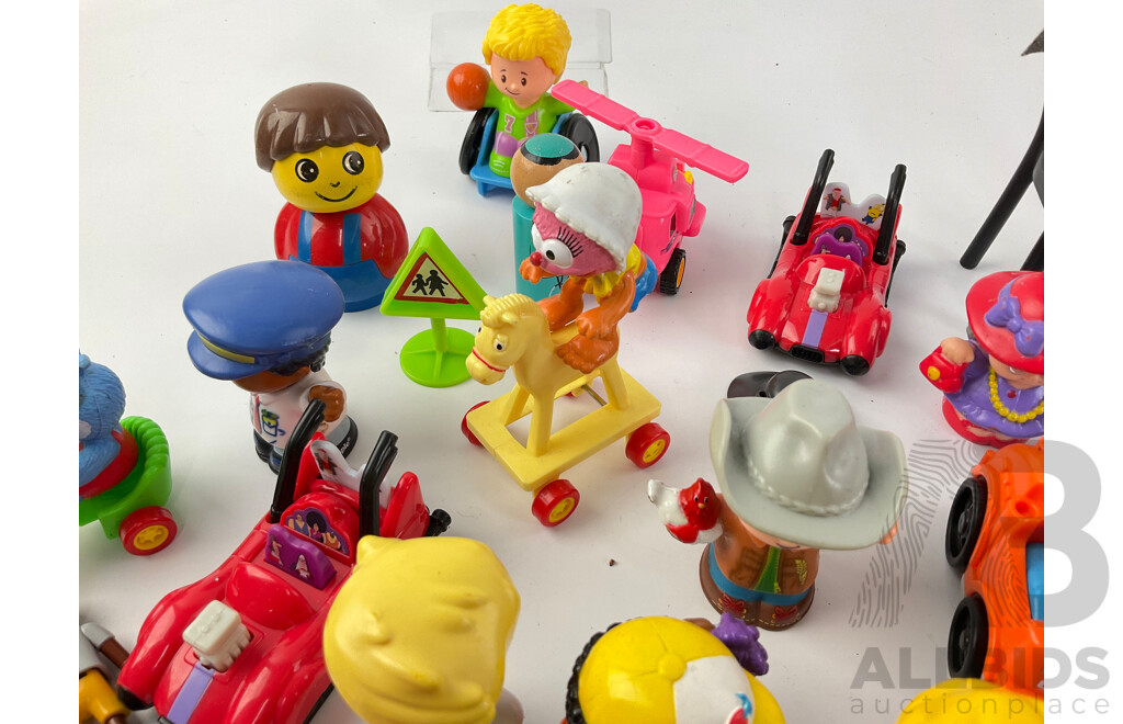 Collection of Display Figures and Diecast Vehicles Including Muppet Babies and Batman