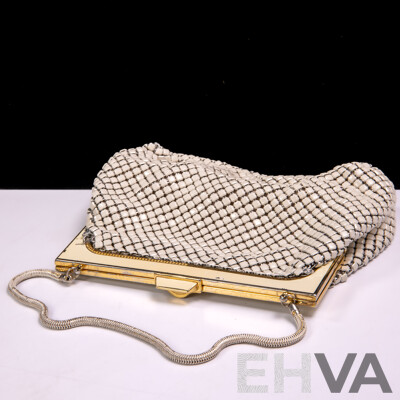 Collection Vintage Handbags Comprising Bambi White Leather, Cream Glomesh, Beige Glomesh Examples, Glomesh Gold Purse and More