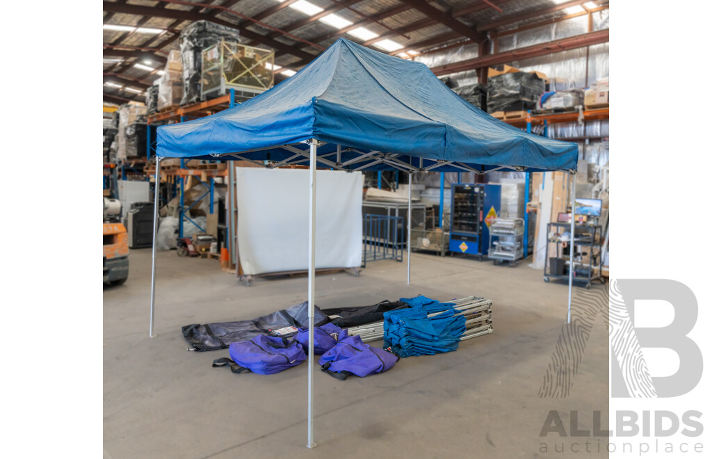 4.5m X 3.0m Quikshade Portable Pop Up Gazebo PRO -  Lot of Two