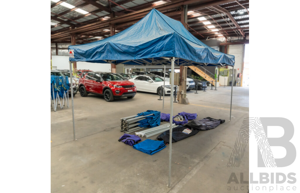 4.5m X 3.0m Quikshade Portable Pop Up Gazebo PRO -  Lot of Two