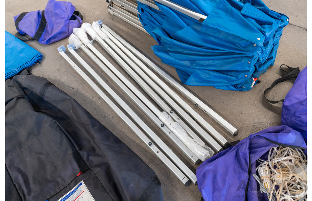 4.5m X 3.0m Quikshade Portable Pop Up Gazebo PRO -  Lot of Two