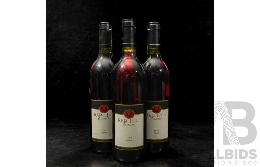 Red Hill Estate Shiraz Vintage 2002 X 3