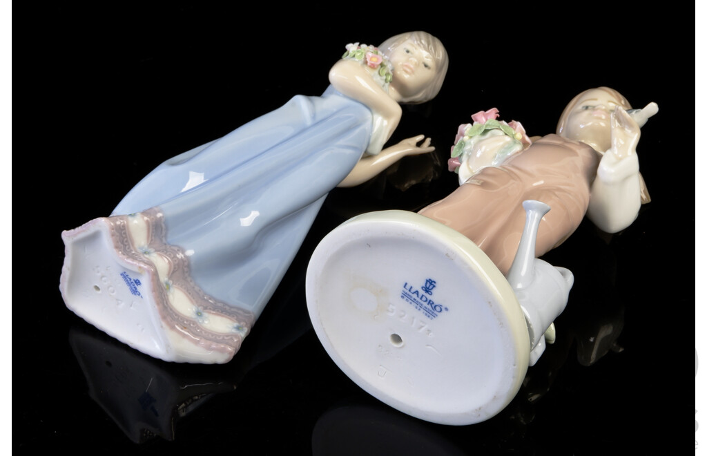 Two Spanish Lladro Porcelain Figures Comprising, Rare Spring 01005217 & Spring Token 5604