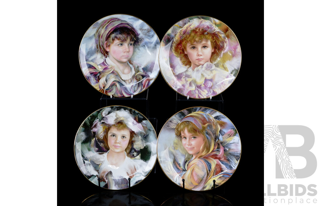 Collection Four Royal Doulton Porcelain Display Plates in the Encore Series Comprising Carlo, Marco, Francesco & Gabriella