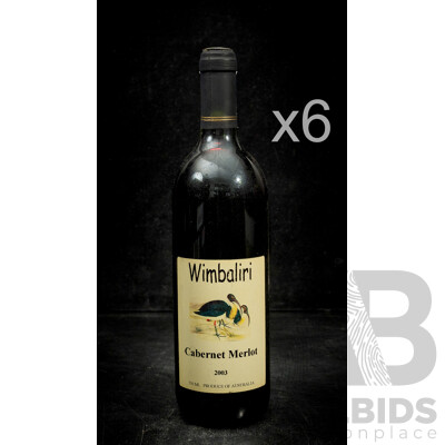 Wimbaliri Cabernet Merlot Vintage 2003 X 6