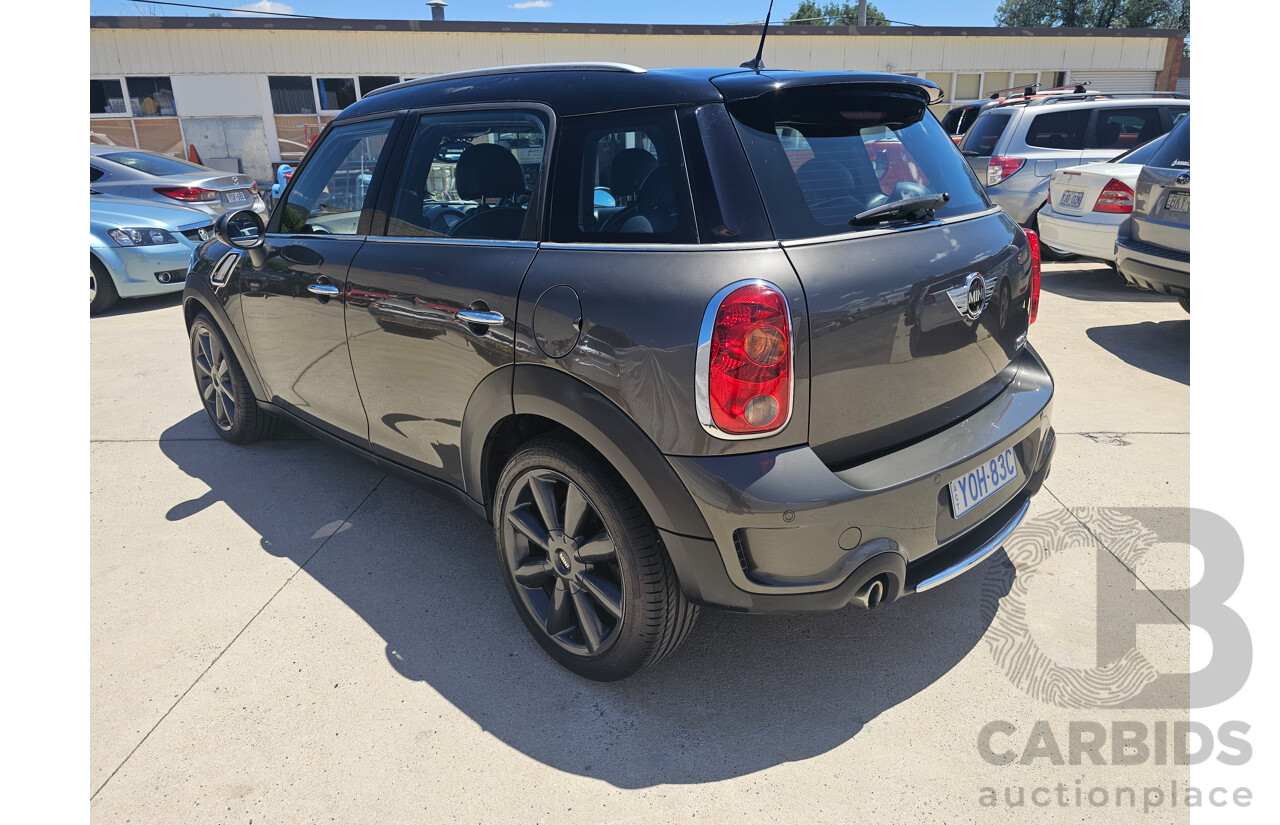 2/2011 Mini Cooper S Countryman Chilli R60 4d Wagon Grey 1.6L