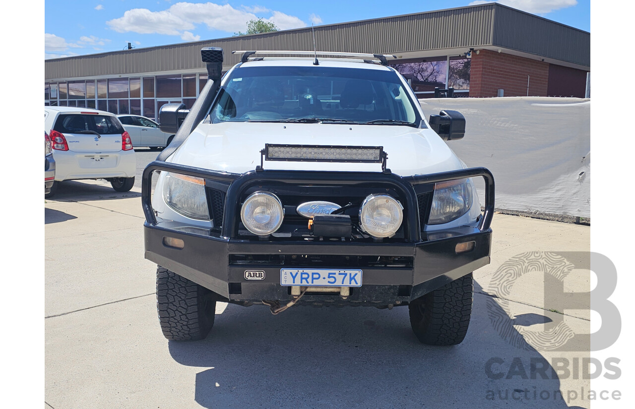 9/2011 Ford Ranger XL 3.2 (4x4) PX Crew Cab Pickup White 3.2L