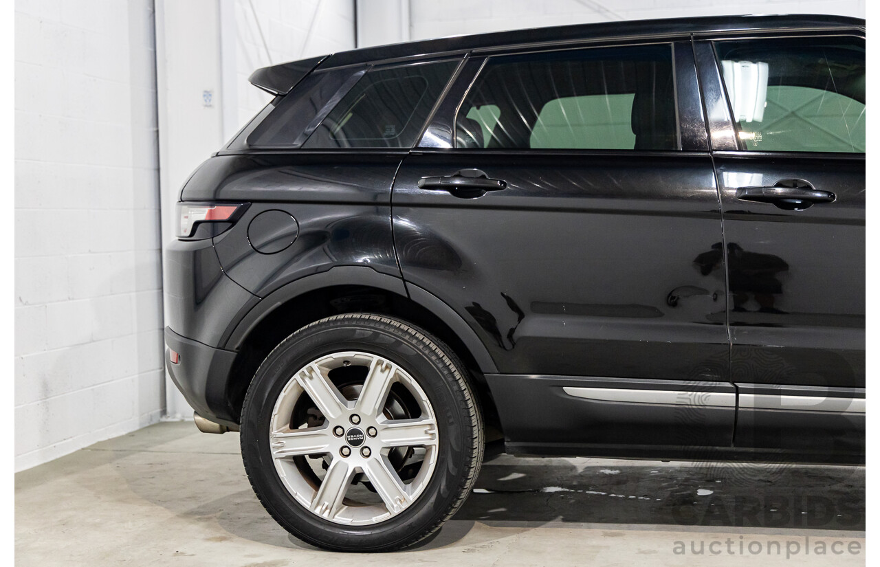 6/2012 Range Rover Evoque Si4 Pure LV 5d Wagon Santorini Black Metallic Turbo 2.0L