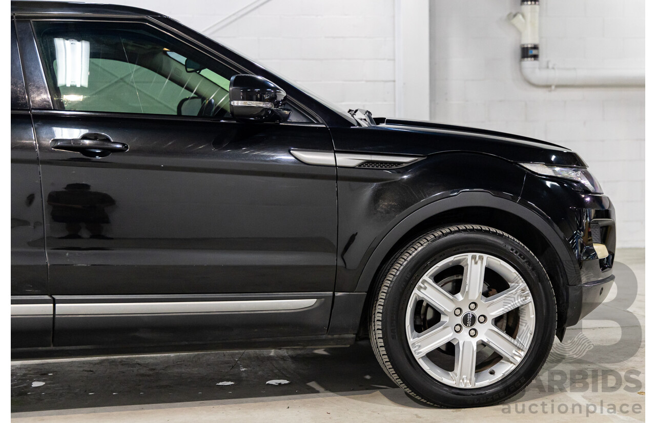 6/2012 Range Rover Evoque Si4 Pure LV 5d Wagon Santorini Black Metallic Turbo 2.0L