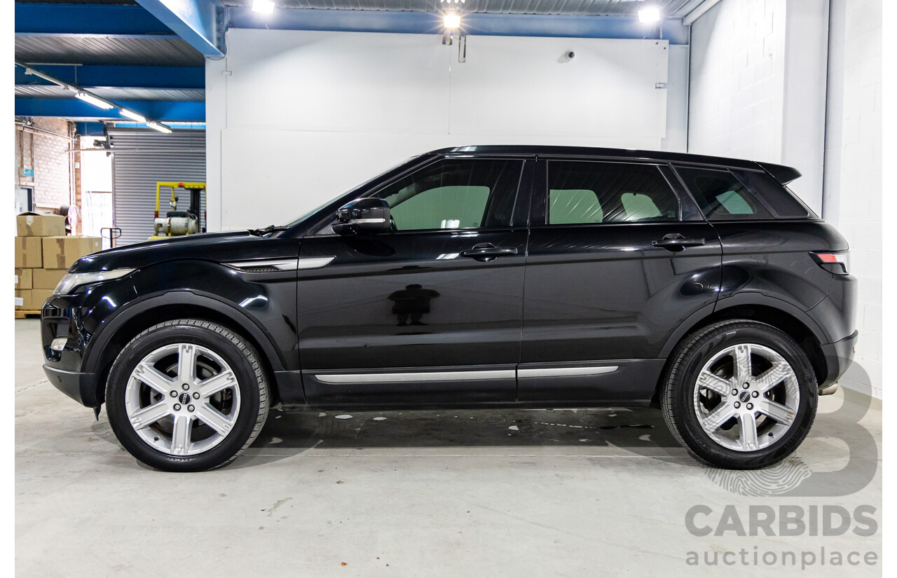 6/2012 Range Rover Evoque Si4 Pure LV 5d Wagon Santorini Black Metallic Turbo 2.0L