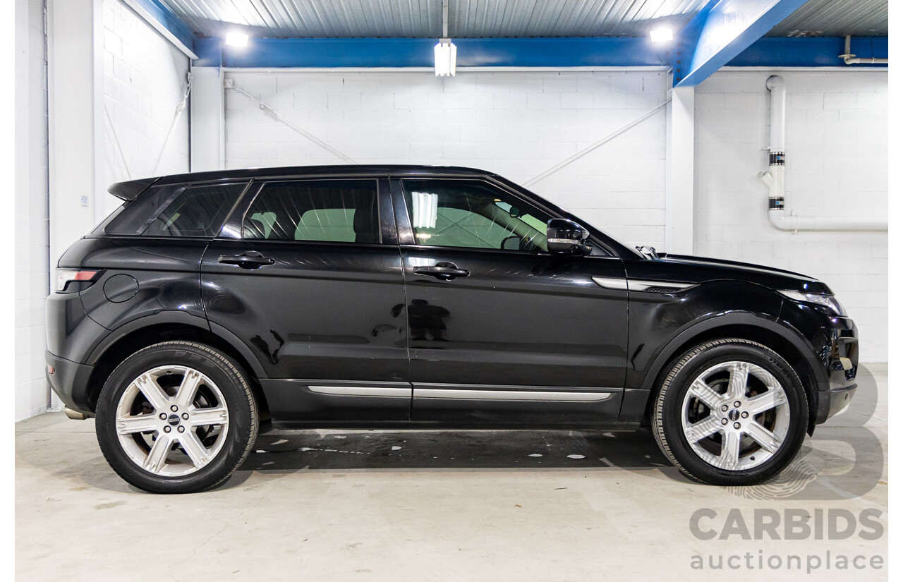 6/2012 Range Rover Evoque Si4 Pure LV 5d Wagon Santorini Black Metallic Turbo 2.0L