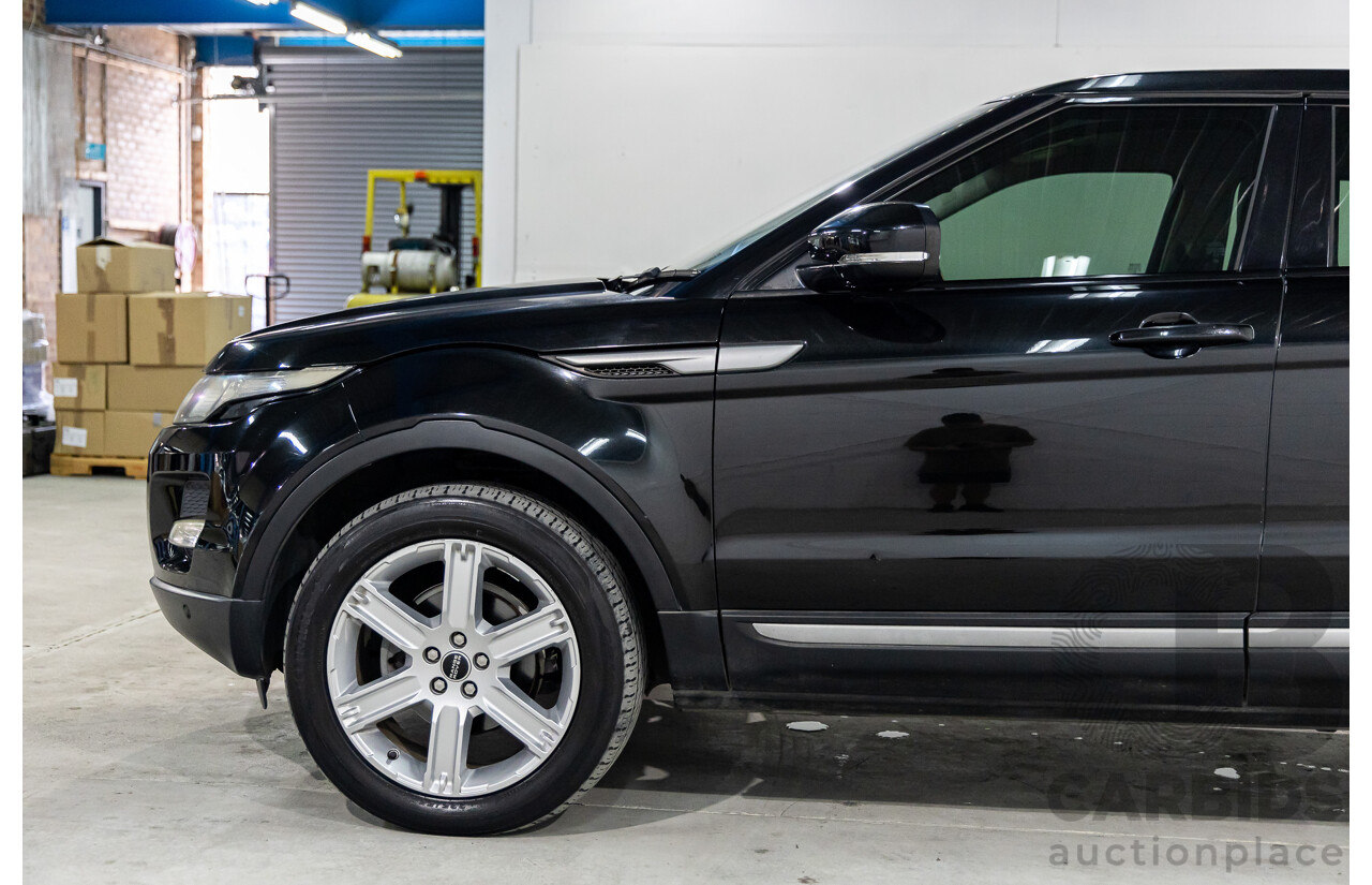 6/2012 Range Rover Evoque Si4 Pure LV 5d Wagon Santorini Black Metallic Turbo 2.0L