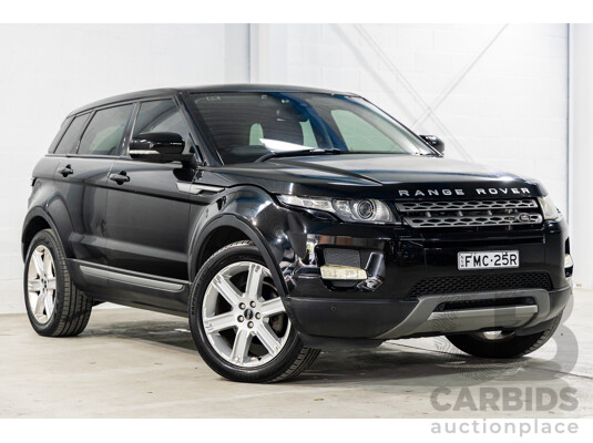 6/2012 Range Rover Evoque Si4 Pure LV 5d Wagon Santorini Black Metallic Turbo 2.0L