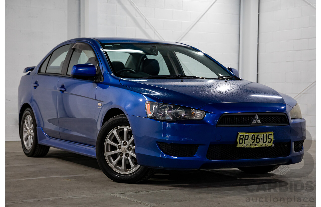 2/2012 Mitsubishi Lancer Platinum Edition CJ MY12 4d Sedan Lightning Blue Pearl 2.0L