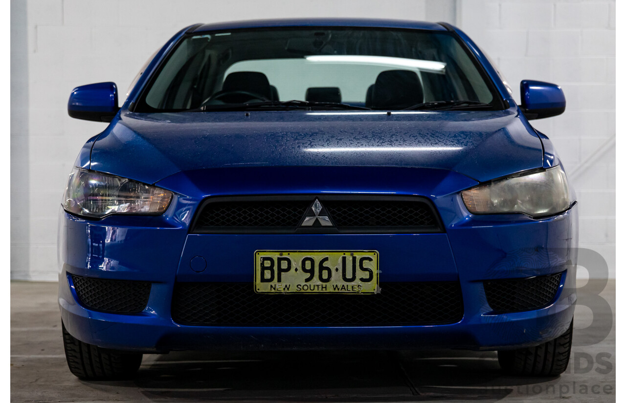 2/2012 Mitsubishi Lancer Platinum Edition CJ MY12 4d Sedan Lightning Blue Pearl 2.0L