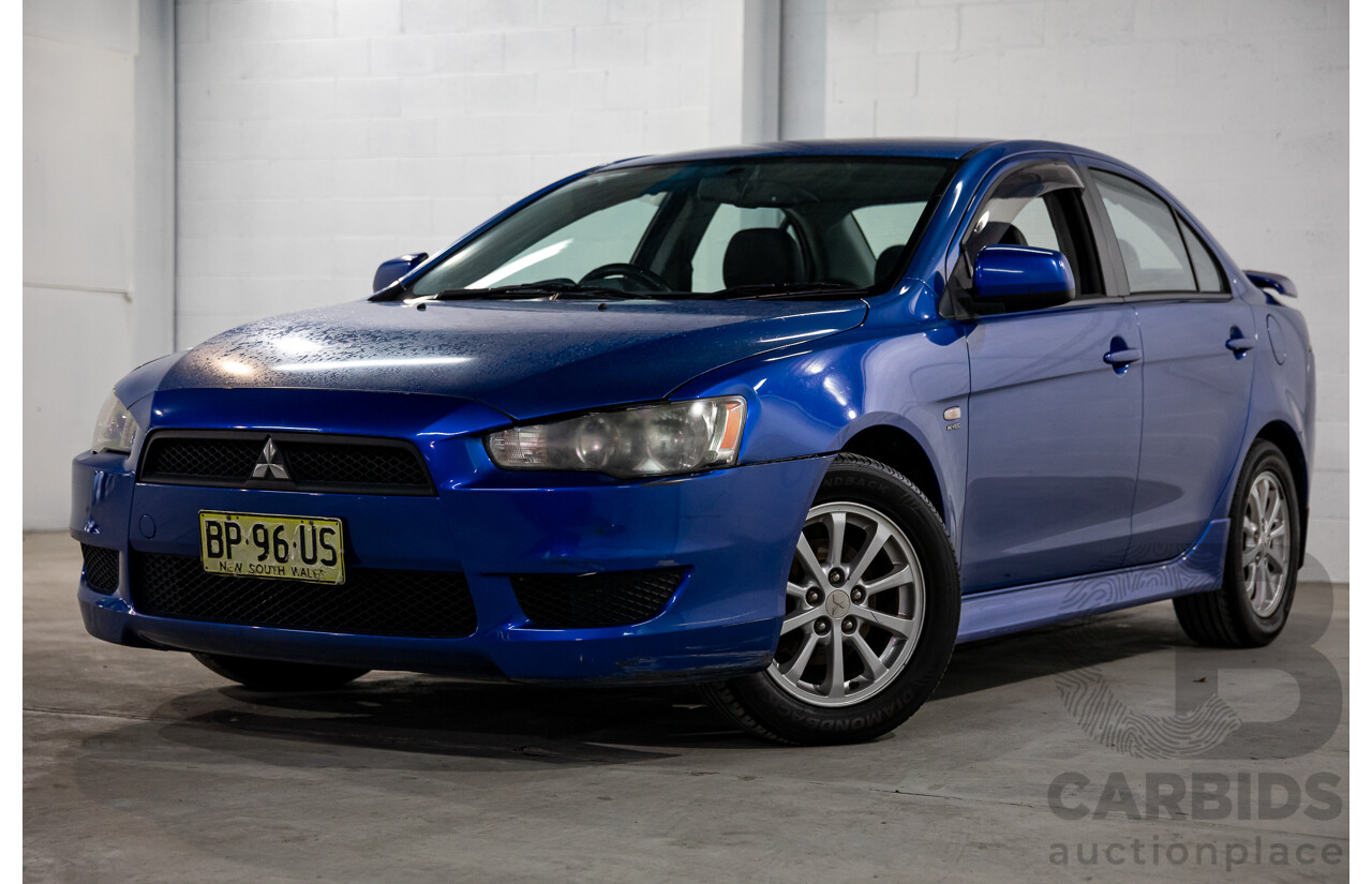 2/2012 Mitsubishi Lancer Platinum Edition CJ MY12 4d Sedan Lightning Blue Pearl 2.0L