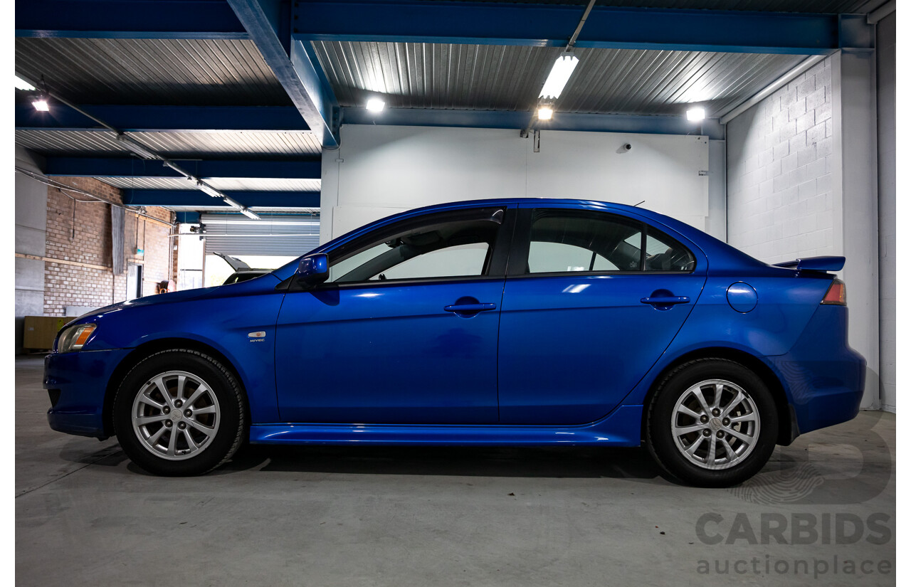 2/2012 Mitsubishi Lancer Platinum Edition CJ MY12 4d Sedan Lightning Blue Pearl 2.0L