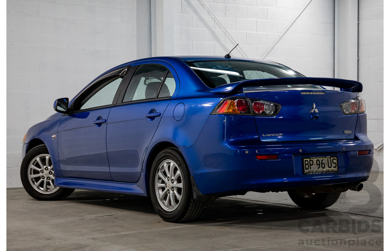 2/2012 Mitsubishi Lancer Platinum Edition CJ MY12 4d Sedan Lightning Blue Pearl 2.0L