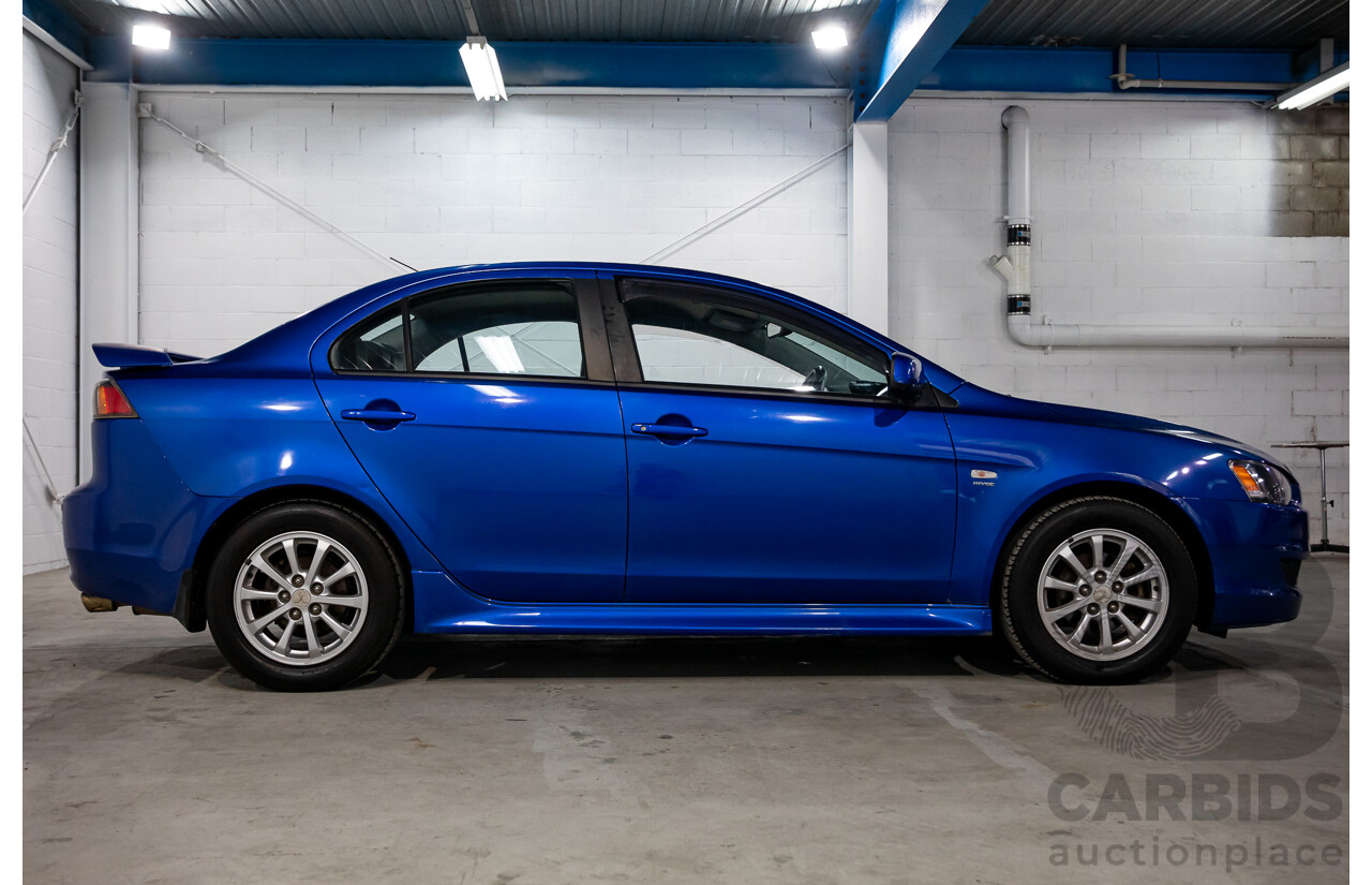 2/2012 Mitsubishi Lancer Platinum Edition CJ MY12 4d Sedan Lightning Blue Pearl 2.0L