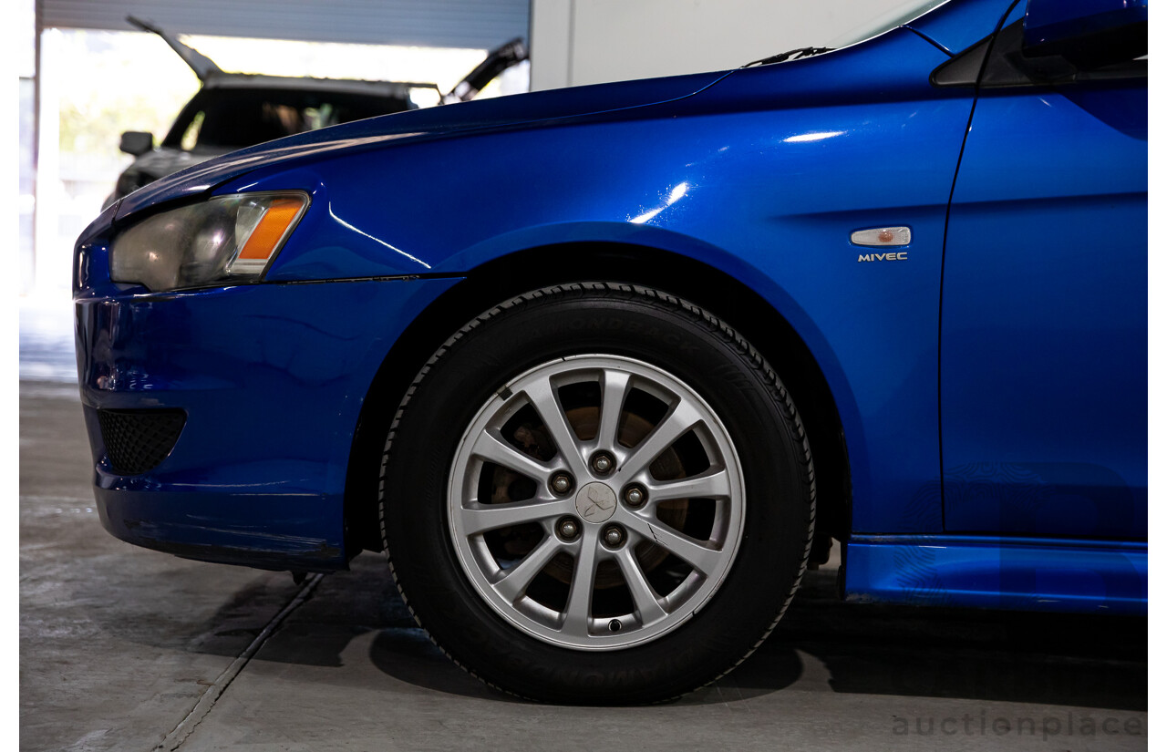 2/2012 Mitsubishi Lancer Platinum Edition CJ MY12 4d Sedan Lightning Blue Pearl 2.0L