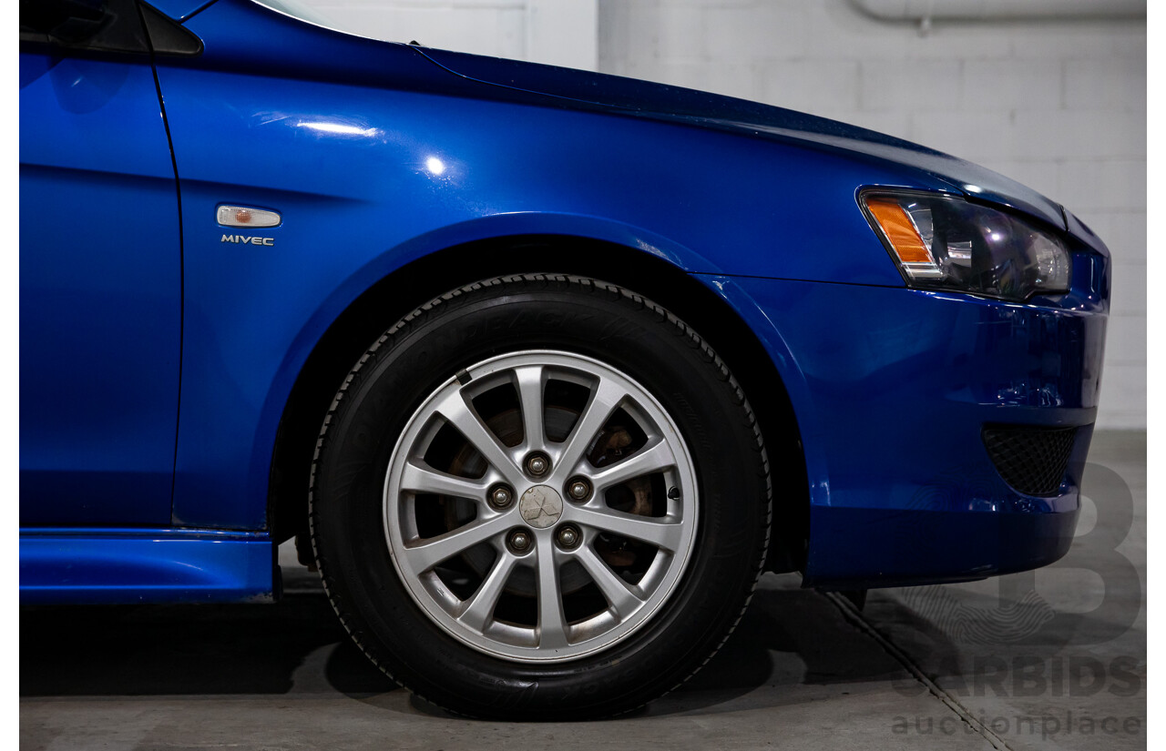 2/2012 Mitsubishi Lancer Platinum Edition CJ MY12 4d Sedan Lightning Blue Pearl 2.0L