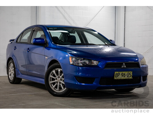 2/2012 Mitsubishi Lancer Platinum Edition CJ MY12 4d Sedan Lightning Blue Pearl 2.0L