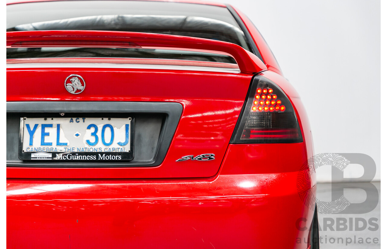 5/2003 Holden Commodore SV8 VY 4d Sedan Sting Red V8 5.7L