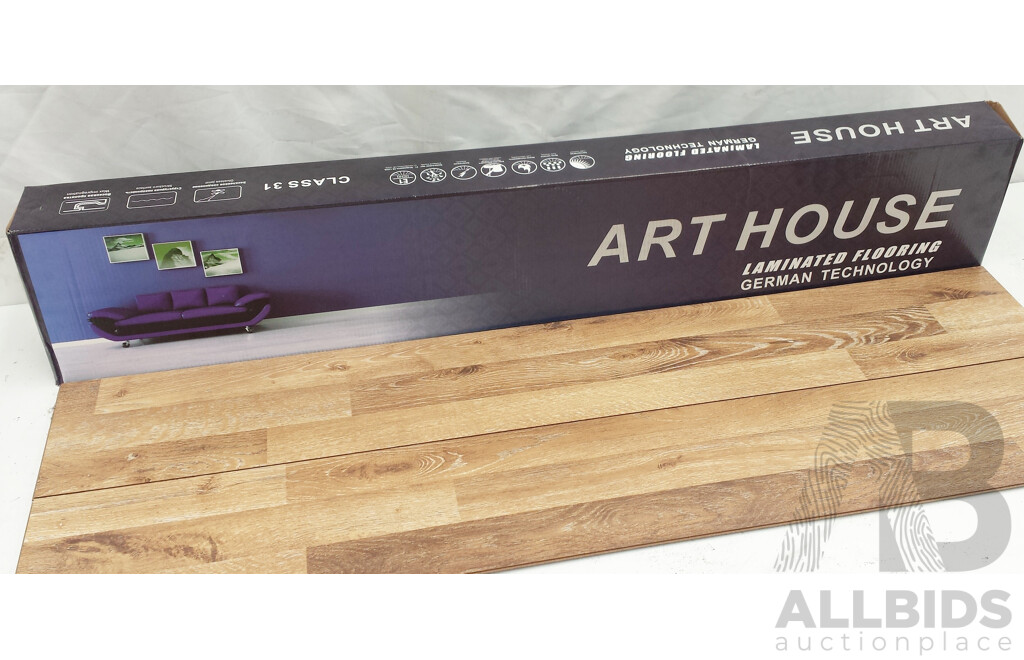 Art House 8mm Laminate Flooring - Rustic Finish - 35.2 Square Meters - Brand New