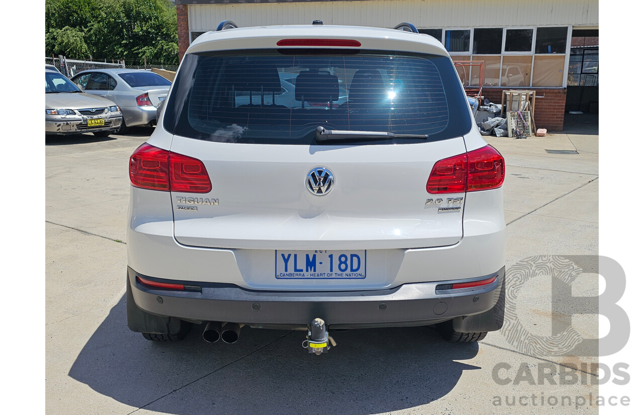 5/2012 Volkswagen Tiguan 132 TSI Pacific 5NC MY12 4d Wagon White 2.0L