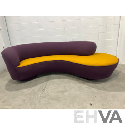 1990's Modernist Curved Sofa by Design Warehouse International