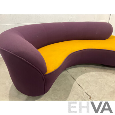 1990's Modernist Curved Sofa by Design Warehouse International