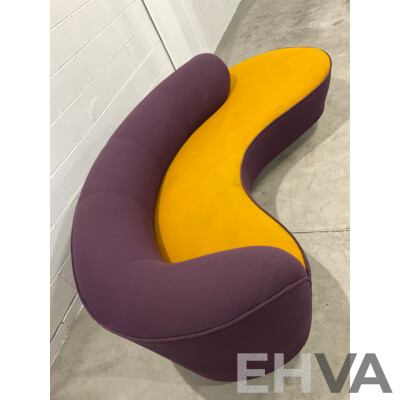 1990's Modernist Curved Sofa by Design Warehouse International