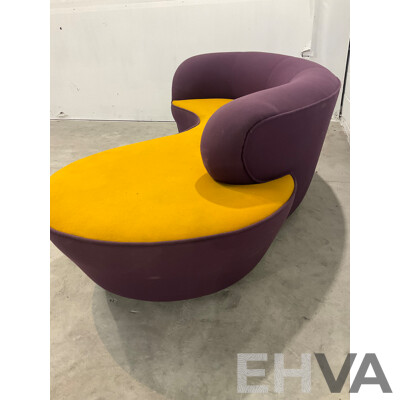 1990's Modernist Curved Sofa by Design Warehouse International