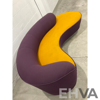 1990's Modernist Curved Sofa by Design Warehouse International
