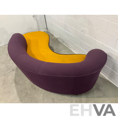 1990's Modernist Curved Sofa by Design Warehouse International