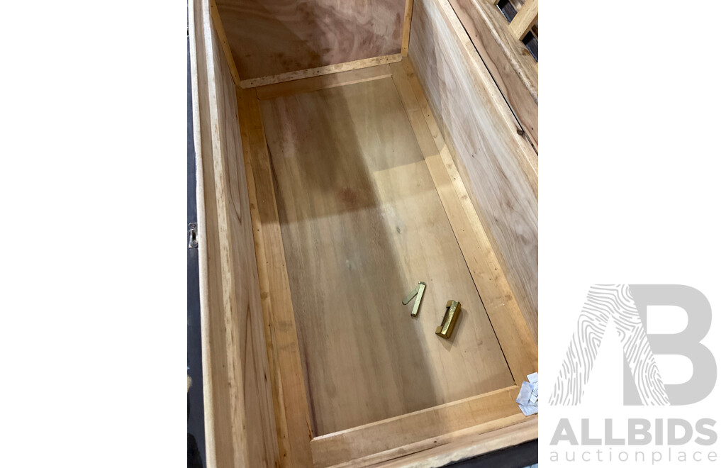 Heavily Carved Two Tone Camphor Chest with Sailing Junks