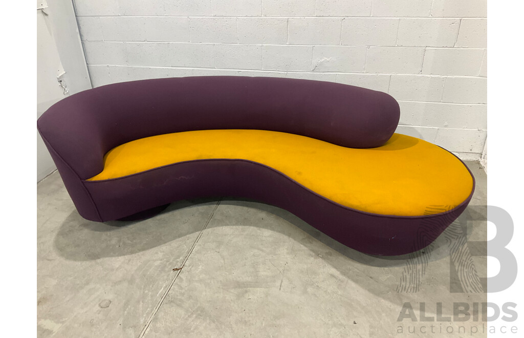 1990's Modernist Curved Sofa by Design Warehouse International
