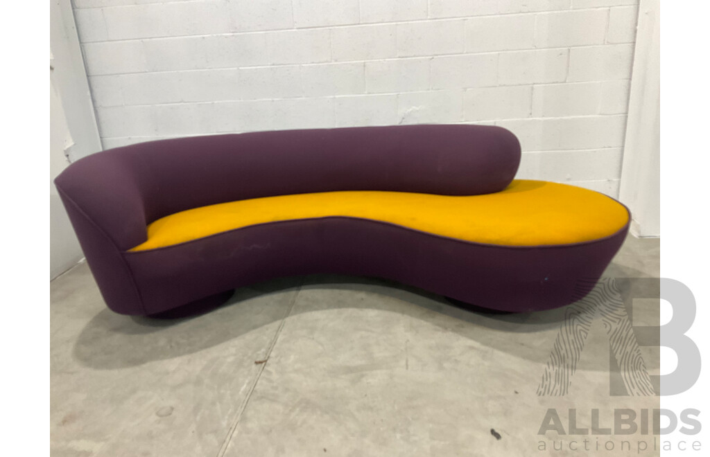 1990's Modernist Curved Sofa by Design Warehouse International
