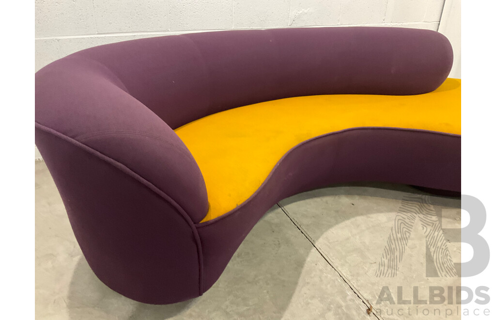 1990's Modernist Curved Sofa by Design Warehouse International