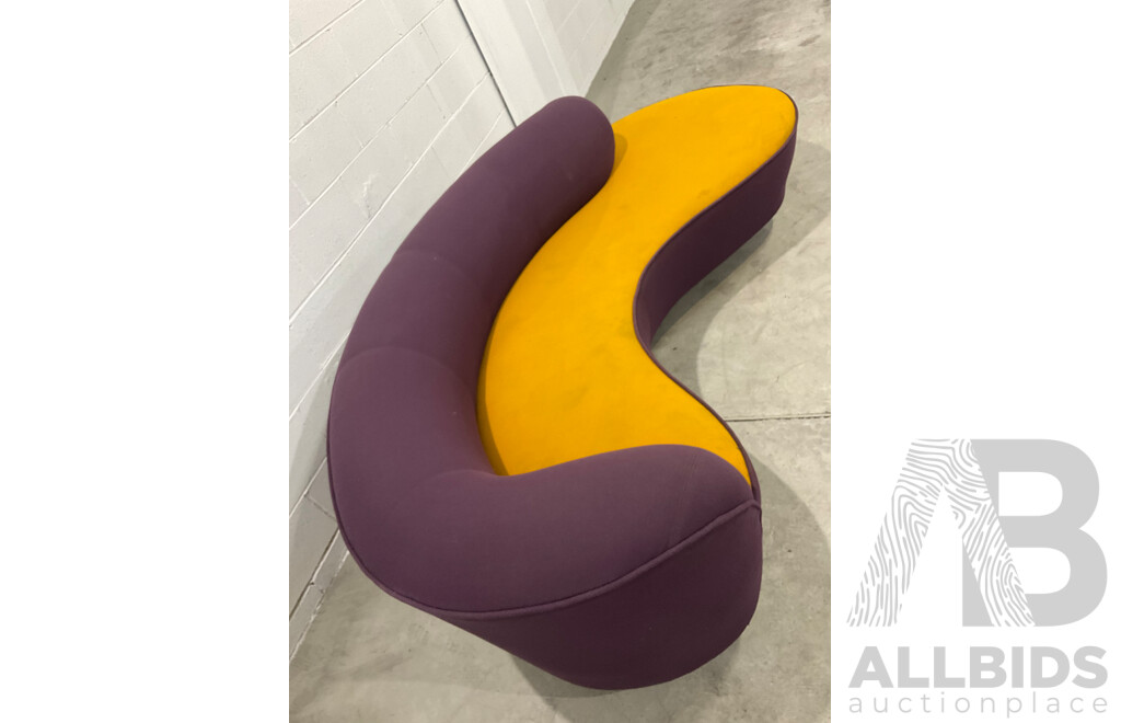 1990's Modernist Curved Sofa by Design Warehouse International