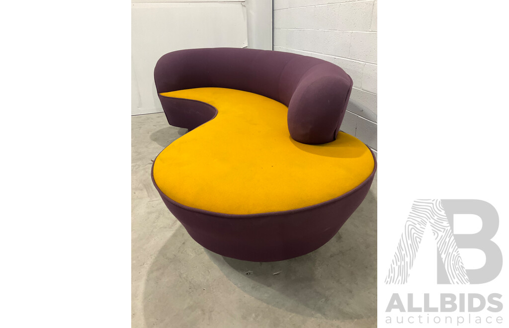 1990's Modernist Curved Sofa by Design Warehouse International