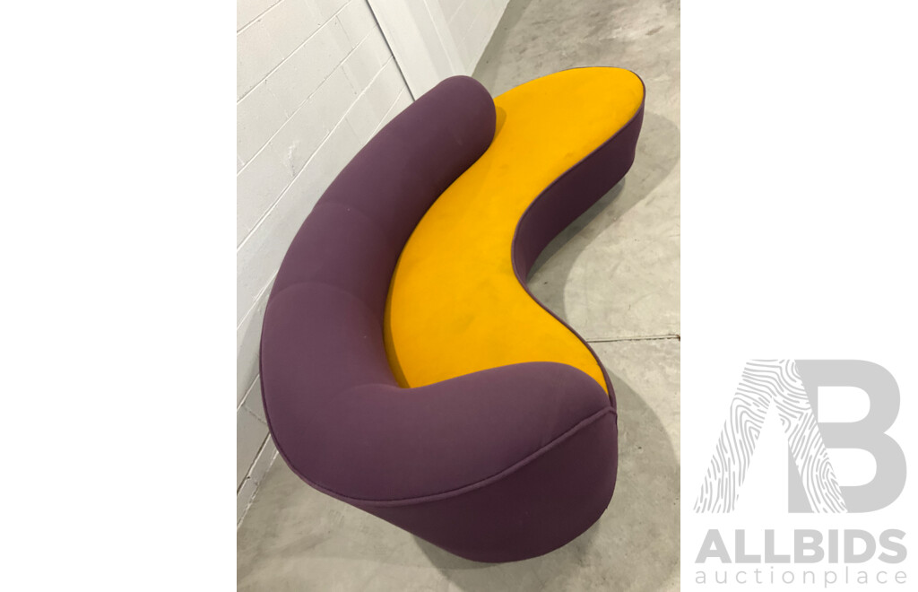 1990's Modernist Curved Sofa by Design Warehouse International