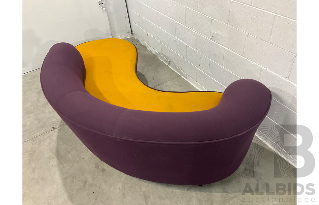 1990's Modernist Curved Sofa by Design Warehouse International